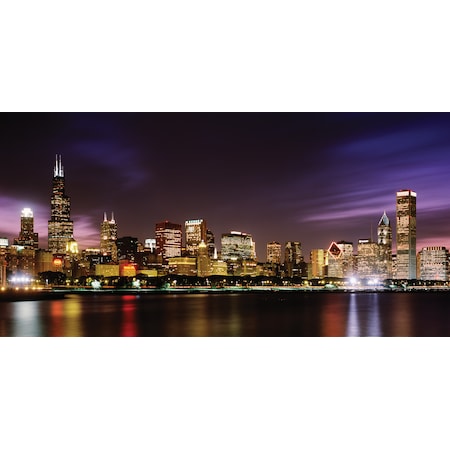Biggies Scenes Wall Murals-Chicago Skyline, 54 in wide x 27 in high BG-WM-CSL-54